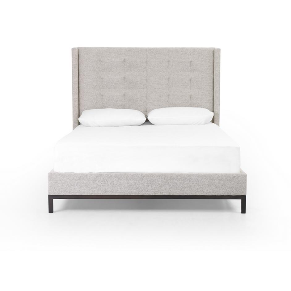 Newhall King Bed 55" in Linen by FOUR HANDS