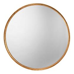 Refined Iron Round Wall Mirror, Gold by Jamie Young