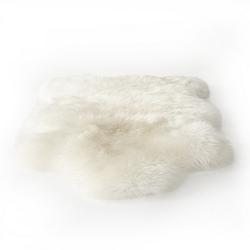 Lalo Lambskin Throw, Cream by FOUR HANDS