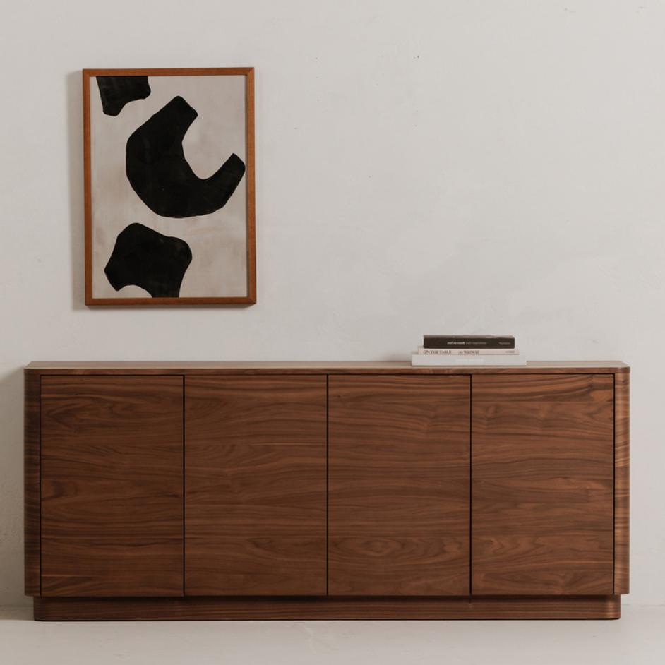 Round Off Sideboard Walnut Brown by Moes Home