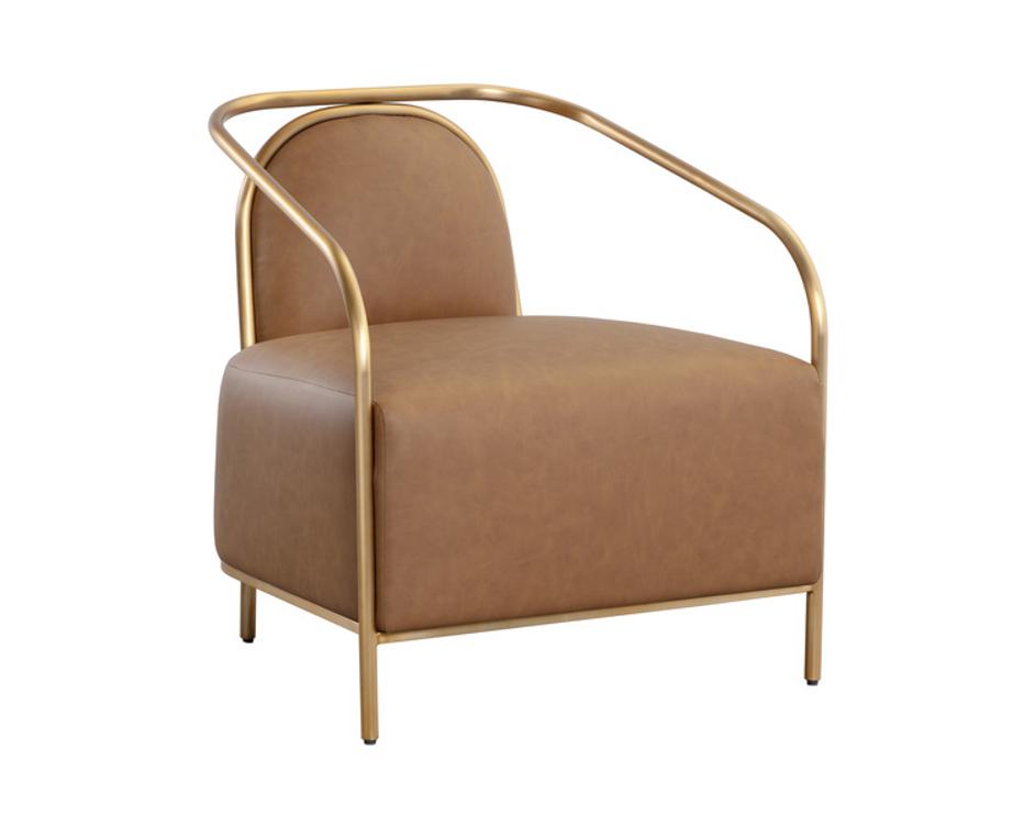 CICERO LOUNGE CHAIR - MILLIKEN COGNAC by Sunpan