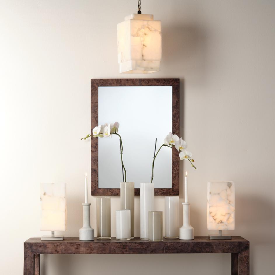 Chandler Rectangle Wood Wall Mirror, Charcoal by Jamie Young