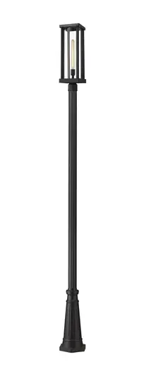Glenwood 1 Light Outdoor Post Mounted Fixture in Black Finish by Z-Lite