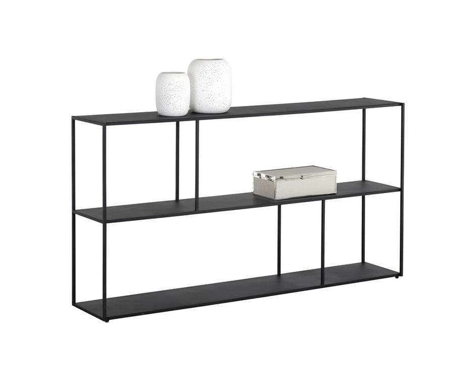 Eiffel Low Bookcase - Large - Black by Sunpan