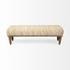 Alder II 55L x 16W Cream Upholstered Seat Wooden Base Accent Bench by Mercana