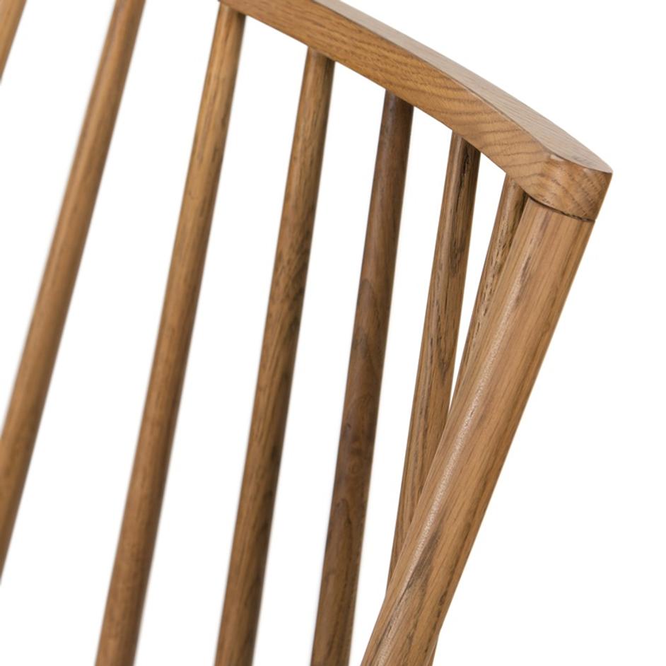Lewis Windsor Chair W Cushion In Sandy Oak by FOUR HANDS