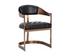 BEAUMONT DINING ARMCHAIR - ANTIQUE BRASS - CANTINA BLACK by Sunpan