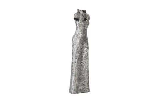 Dress Sculpture, Short Sleeves, Black/Silver, Aluminum by PHILLIPS COLLECTION