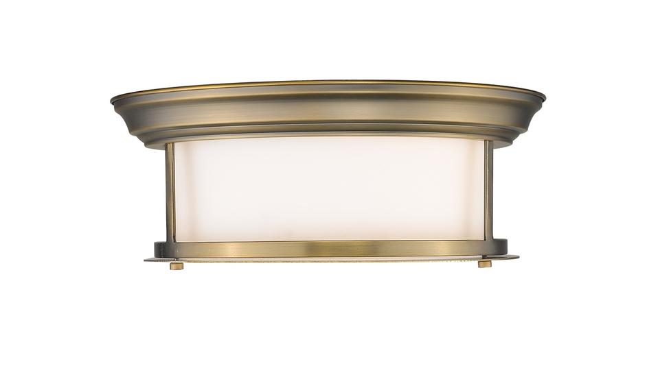 Sonna 2 Light Flush Mount in Heritage Brass Finish by Z-Lite