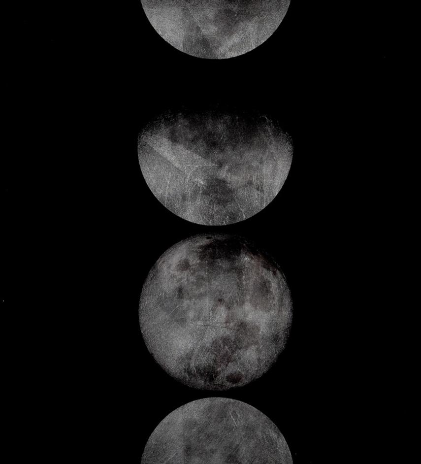 MOON PHASES - 72" X 30" - CHARCOAL FRAME by Sunpan