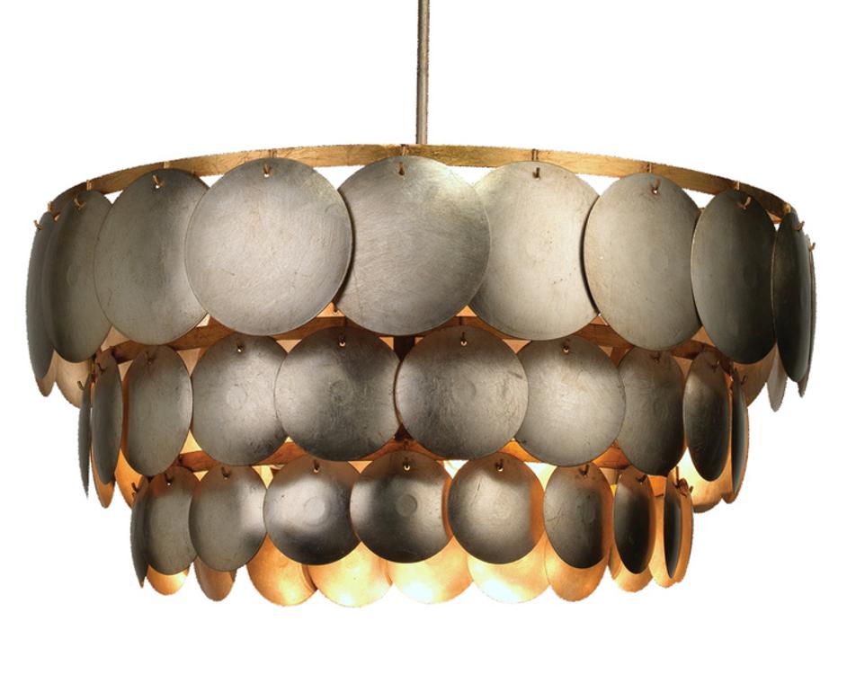 Calypso Three Tier 4-Light Iron Chandelier by Jamie Young