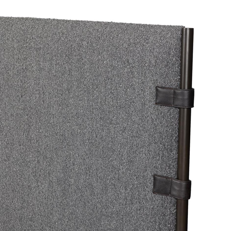 Anderson Bed In Knoll Charcoal In Queen by FOUR HANDS