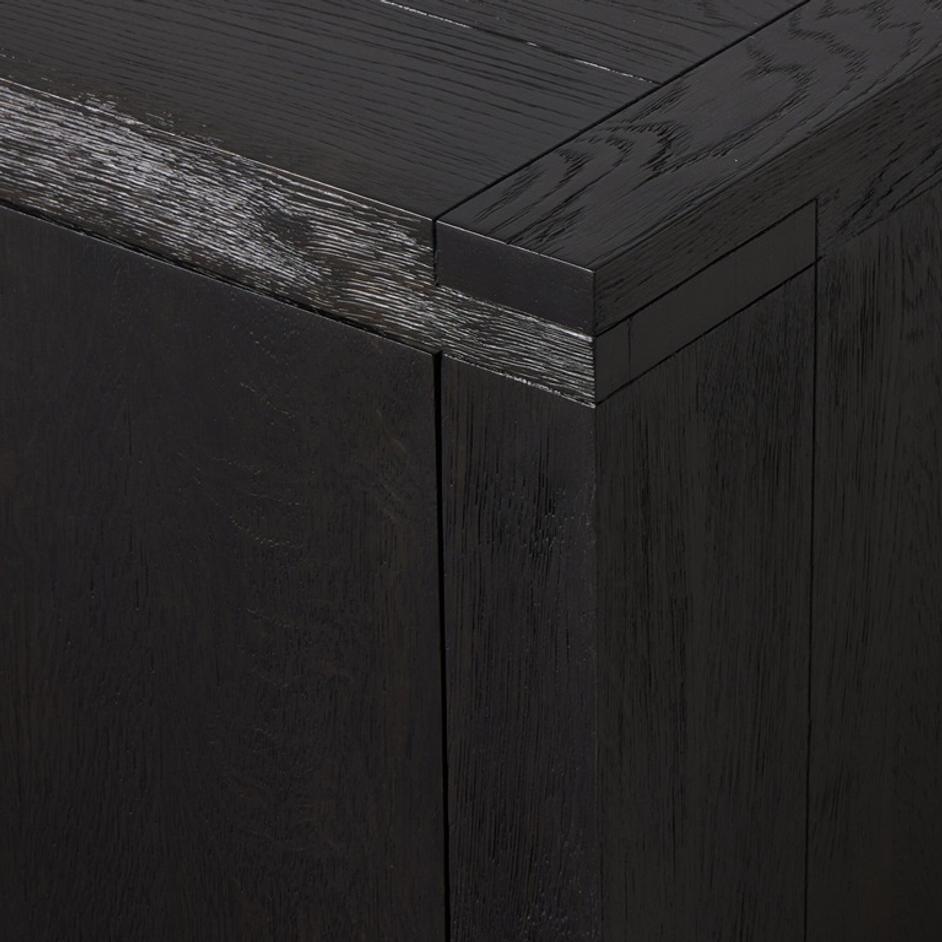 Warby Media Console In Worn Black Veneer by Four Hands