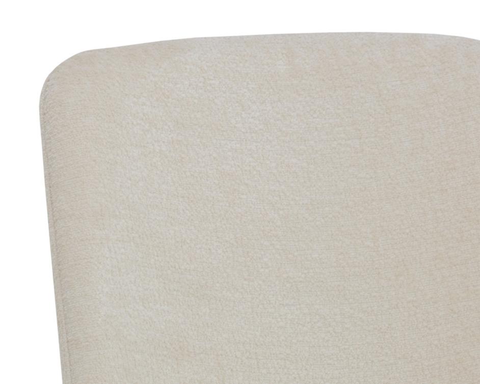 ZEKE DINING CHAIR - ANTIQUE BRASS - BERGEN IVORY by Sunpan