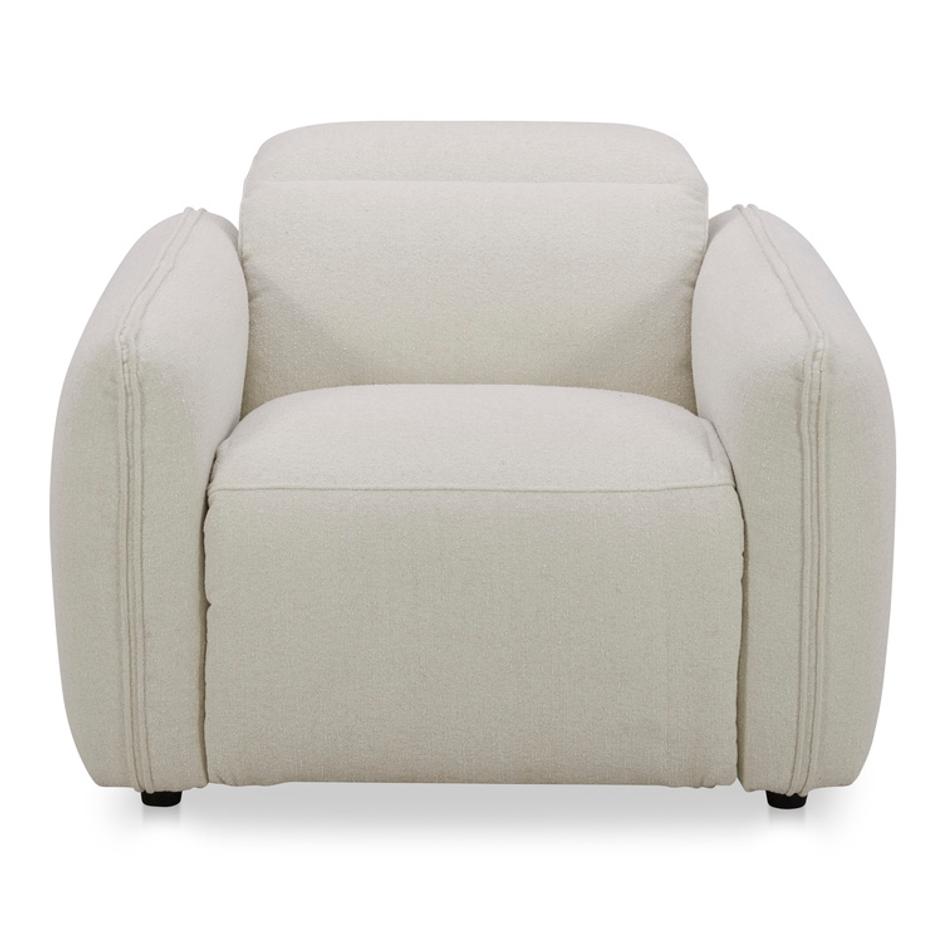 Eli Power Recliner Chair Warm White by Moes Home