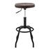Eaton Gaslift Bar Stool In Vintage Coffee Brown by New Pacific Direct