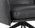 CROSBY SWIVEL LOUNGE CHAIR - ALPINE BLACK LEATHER by Sunpan