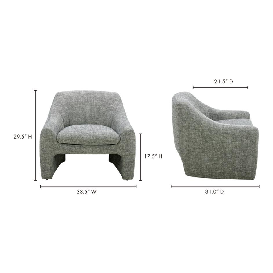 Kenzie Accent Chair Slated Moss by Moes Home