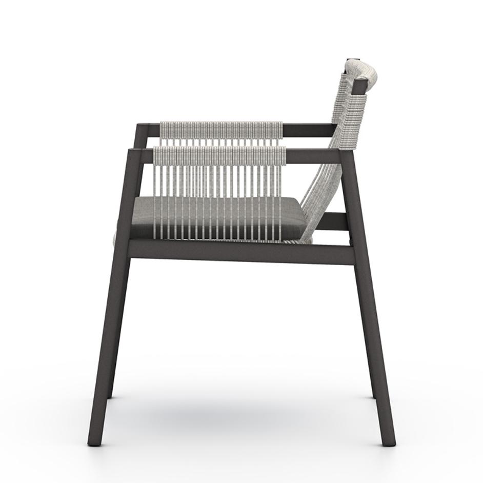 Shuman Outdoor Dining Chair In Charcoal by FOUR HANDS