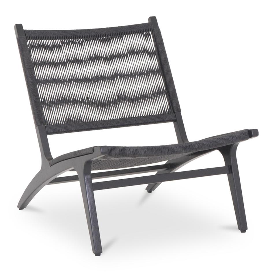 Palma Outdoor Lounge Chair Black by Moes Home