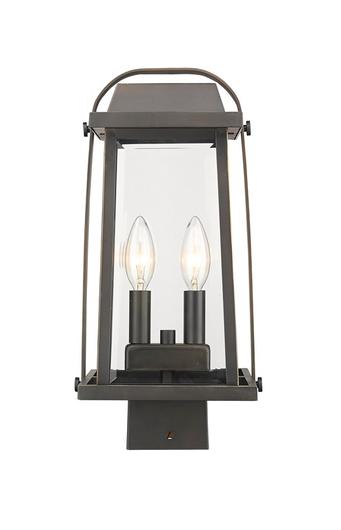 Millworks 2 Light Outdoor Post Mount Fixture in Oil Rubbed Bronze Finish by Z-Lite