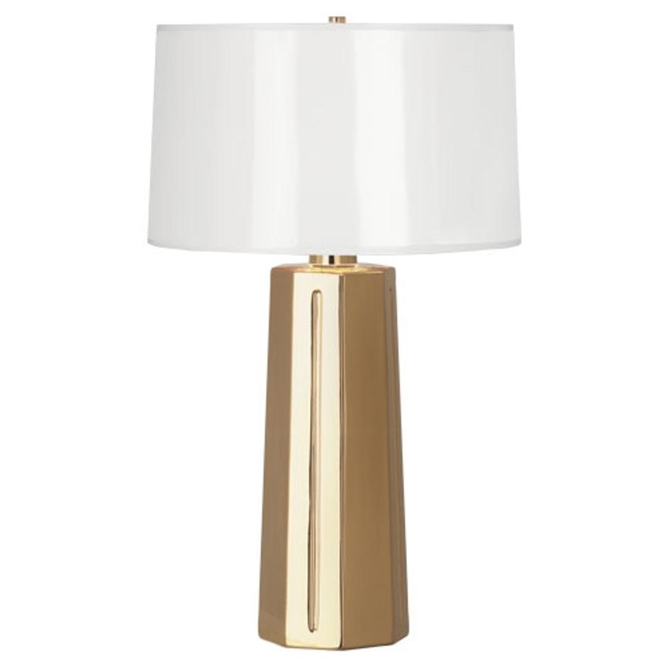 Polished Gold Mason Table Lamp by Robert Abbey