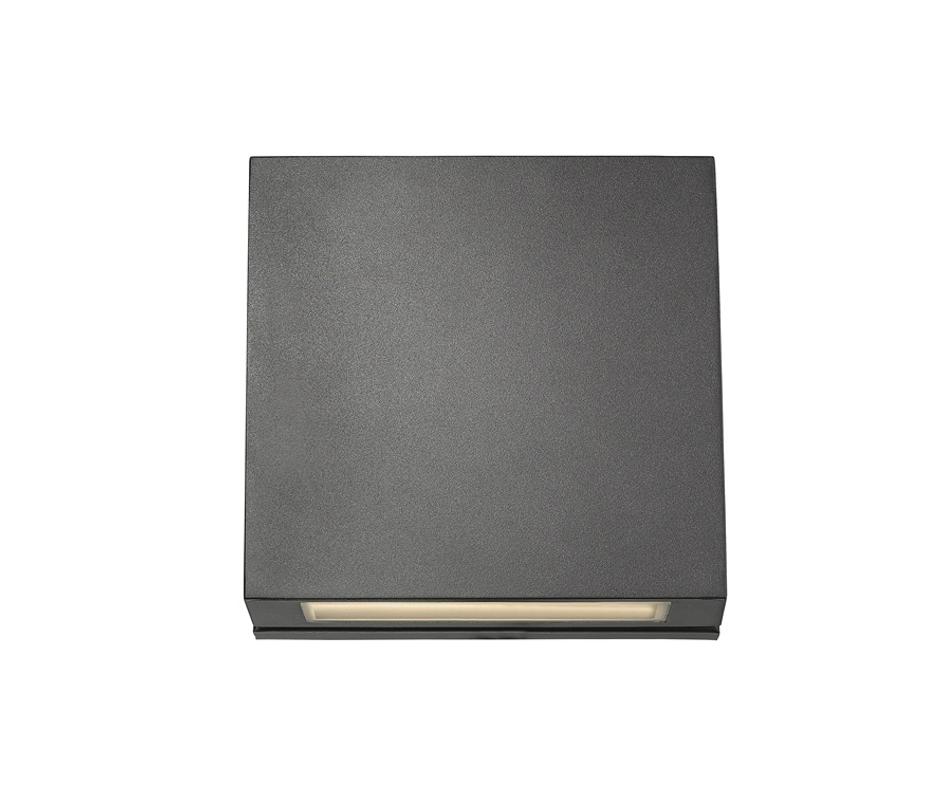 Quadrate 2 Light Outdoor Wall Sconce in Black Finish by Z-Lite