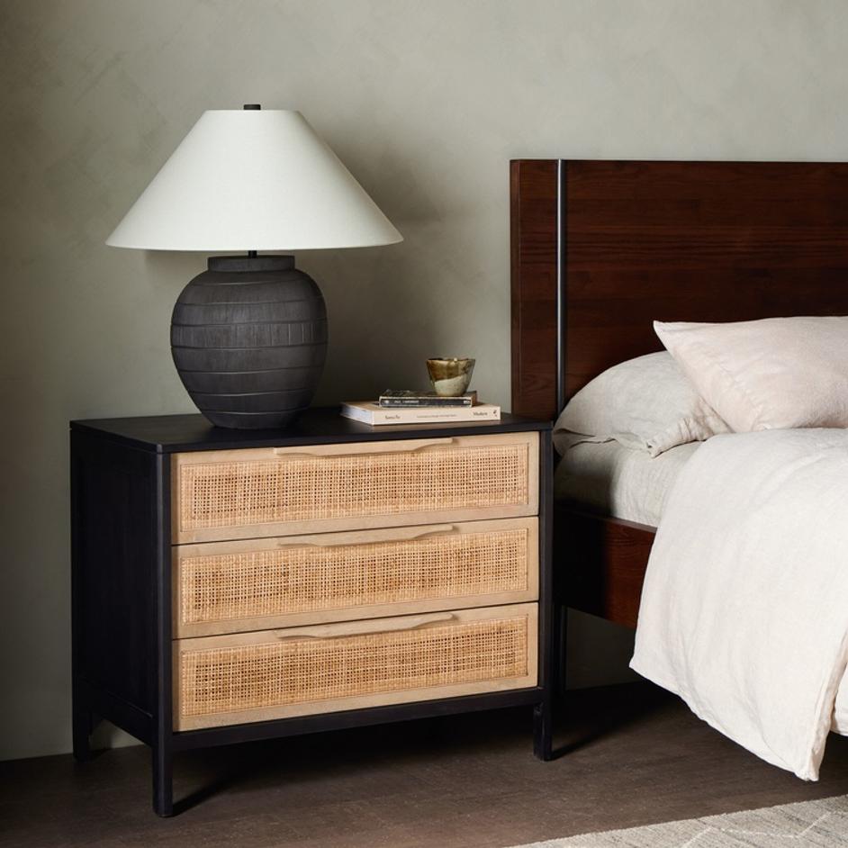 Sydney Large Nightstand - Black Wash by Four Hands