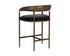 ZANATTA COUNTER STOOL - CHARCOAL BLACK LEATHER by Sunpan