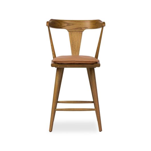 Ripley Bar + Counter Stool - Whiskey Saddle by Four Hands
