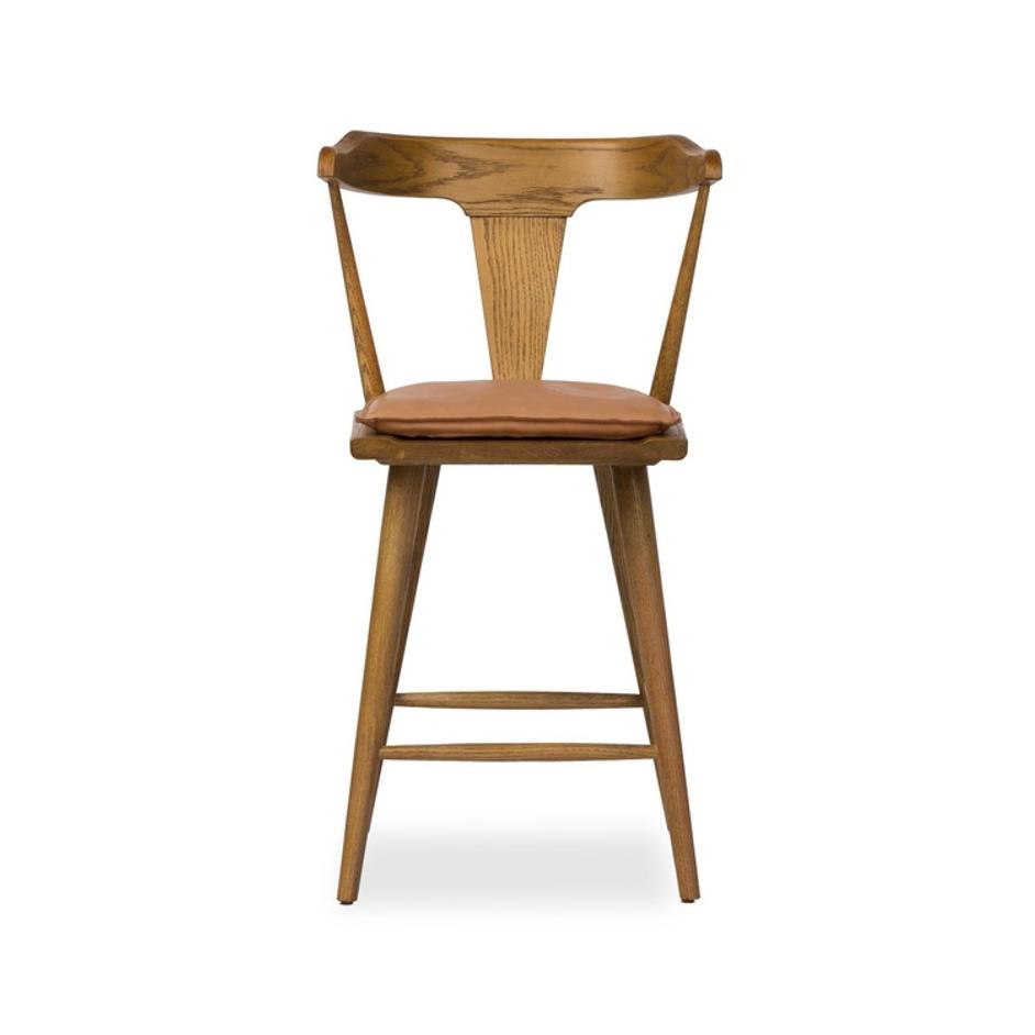 Ripley Bar + Counter Stool - Whiskey Saddle by Four Hands
