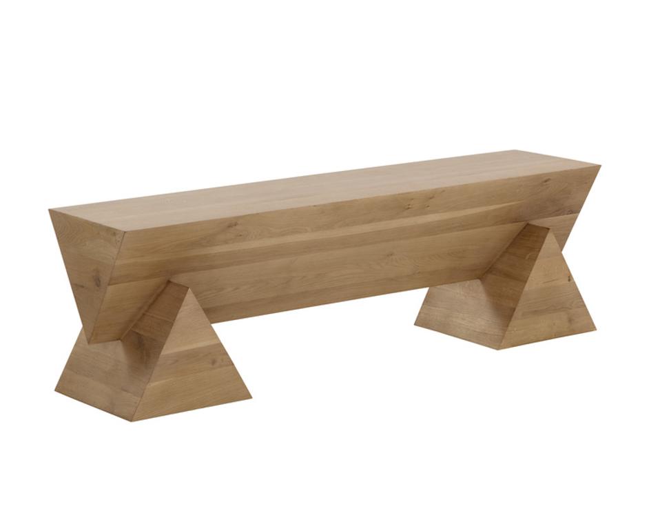 GREGOR BENCH - RUSTIC OAK by Sunpan