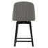 Terry Fabric Swivel Counter Stool, Black Herringbone by New Pacific Direct