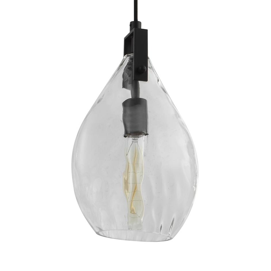 Campester 1 Light Watered Glass Mini Pendant by Uttermost