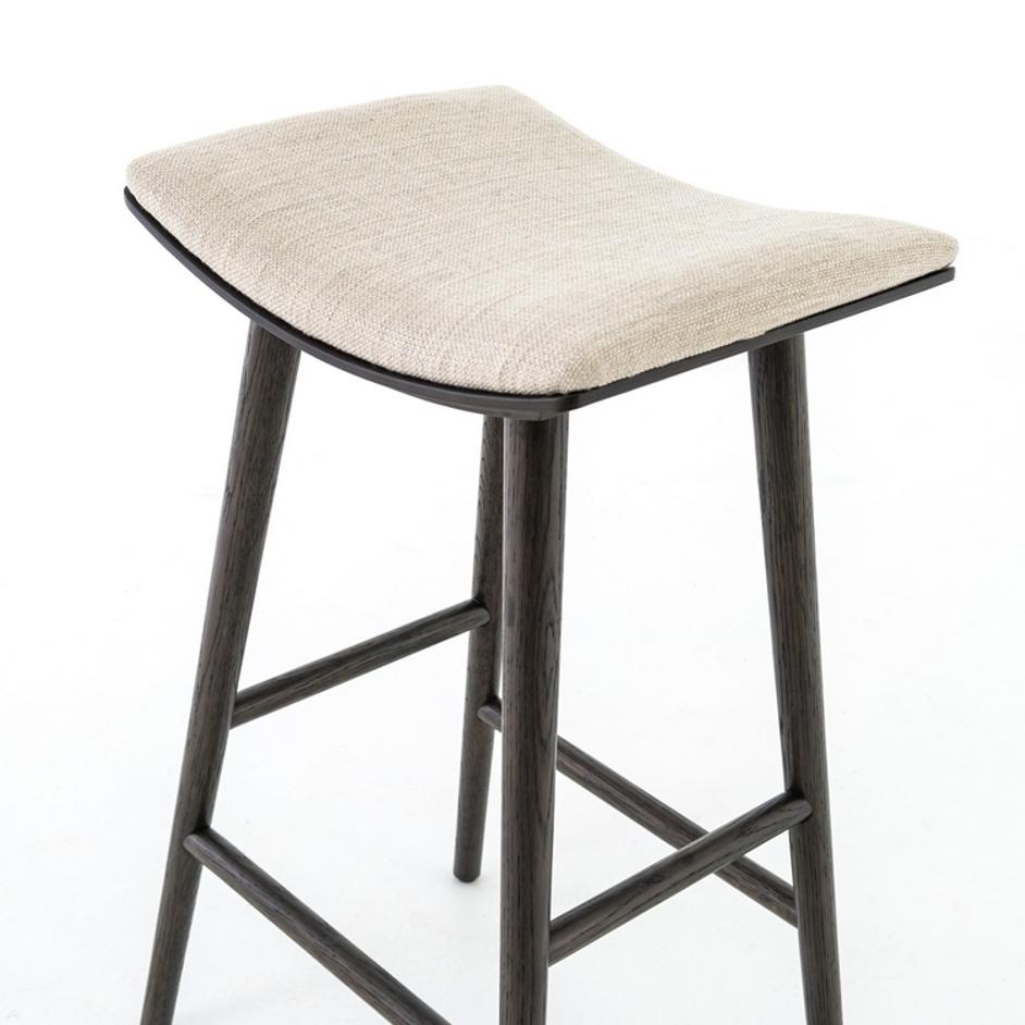 Union Saddle Bar Stool-Light Carbon by FOUR HANDS