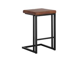 Boone Counter Stool - Black - Bravo Cognac by Sunpan