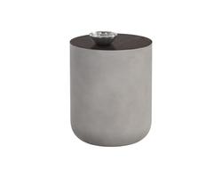 Diaz End Table - Grey - Wood Grain Brown by Sunpan