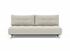 SUPREMAX D.E.L. SLEEPER SOFA in MIXED DANCE NATURAL FABRIC WITH Chrome legs 527 by INNOVATION USA