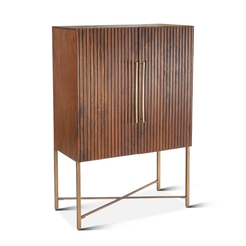 Cosmopolitan Bar Cabinet, Honey Brown by Home Trends & Design