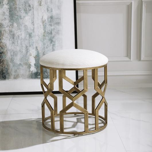 Trellis Geometric Accent Stool by Uttermost