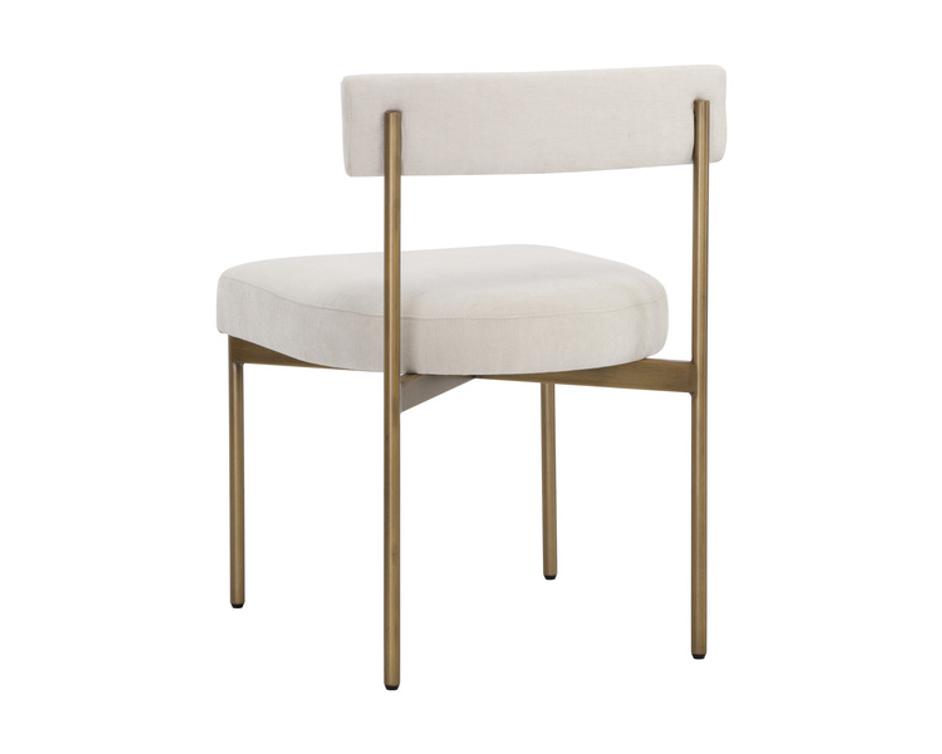 SENECA DINING CHAIR - ANTIQUE BRASS - DANNY IVORY by Sunpan