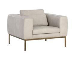 Burr Armchair - Bali Bone Leather by Sunpan