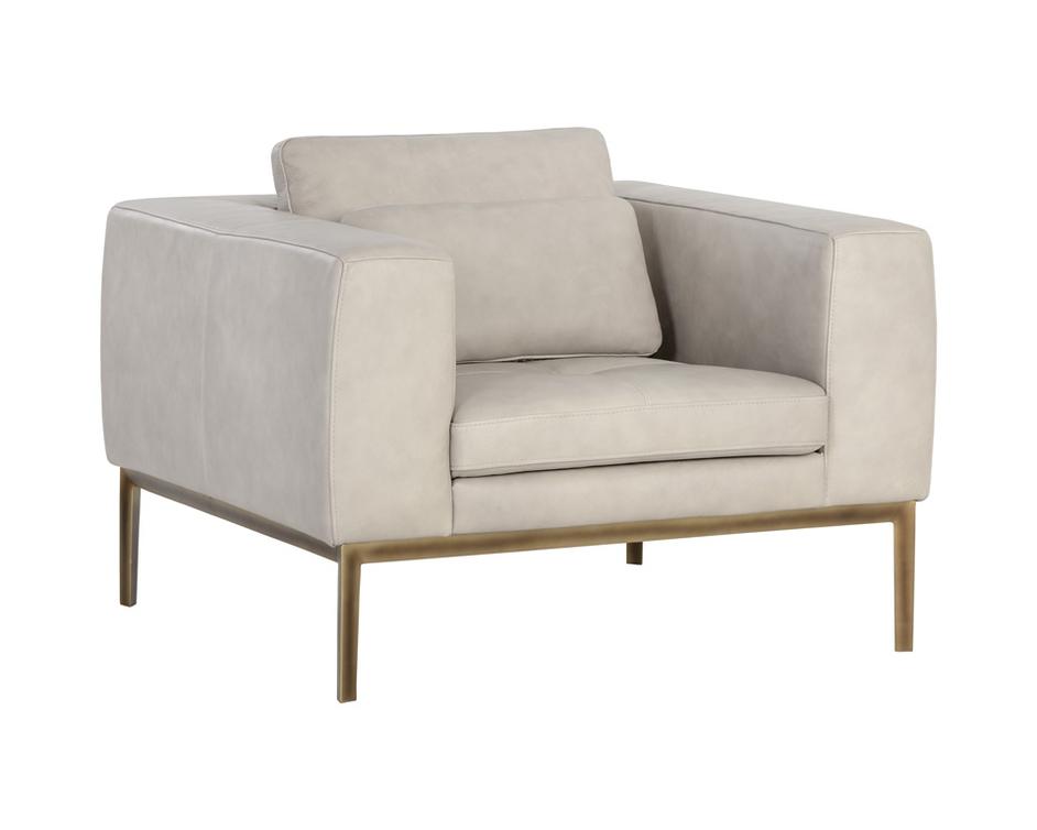 Burr Armchair - Bali Bone Leather by Sunpan
