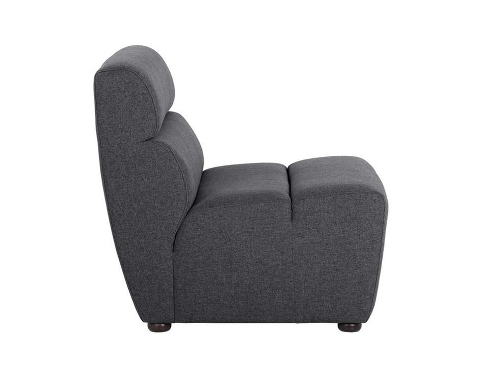 Cornell Modular - Armless Chair - Polo Club Kohl Grey by Sunpan