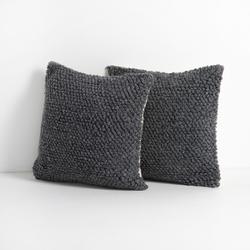 Billa Outdoor Pillow In Charcoal In Set Of 2 by Four Hands