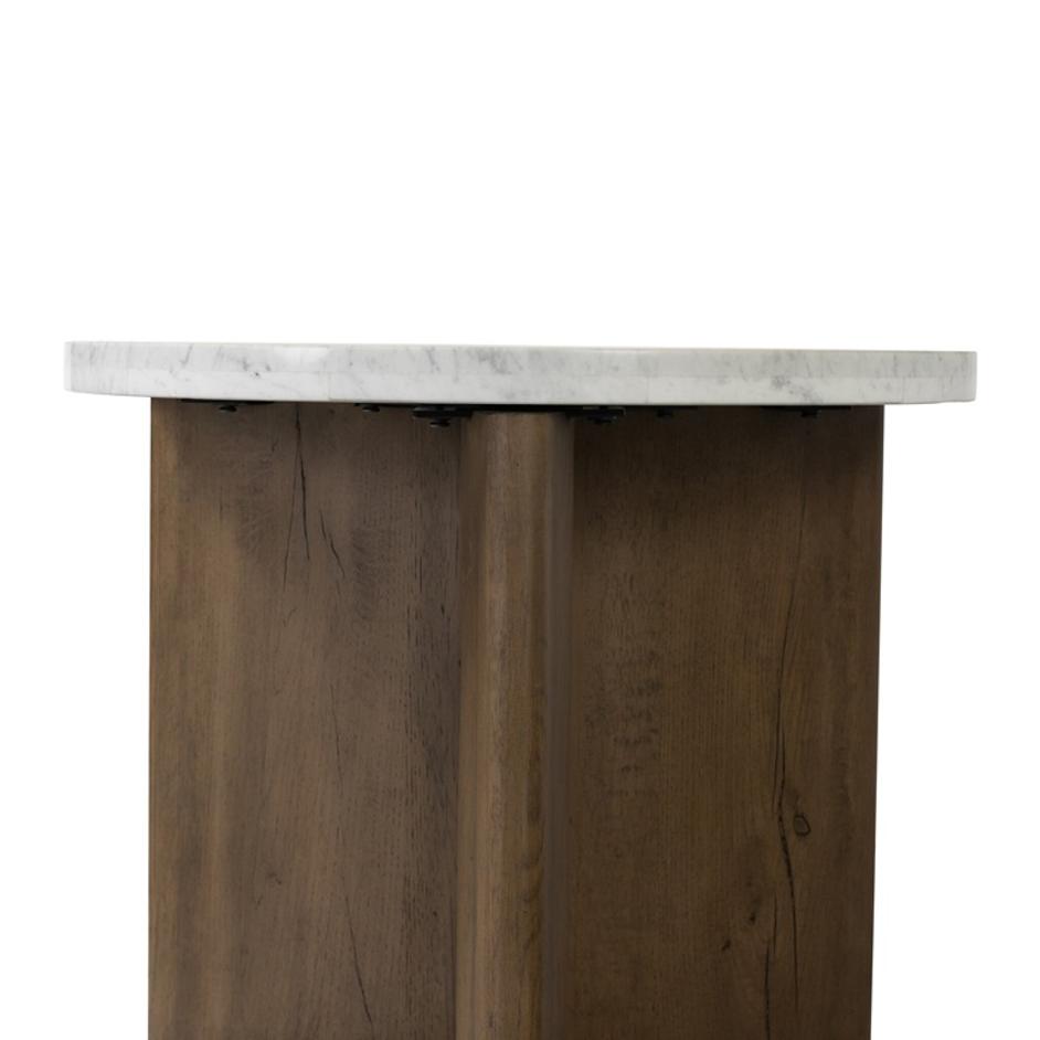 Toli End Table - Italian White Marble by Four Hands