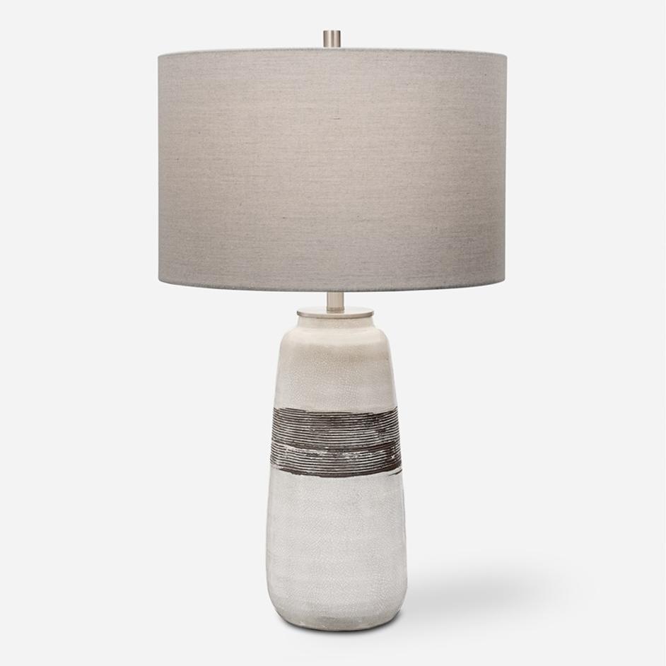 Comanche White Crackle Table Lamp by Uttermost