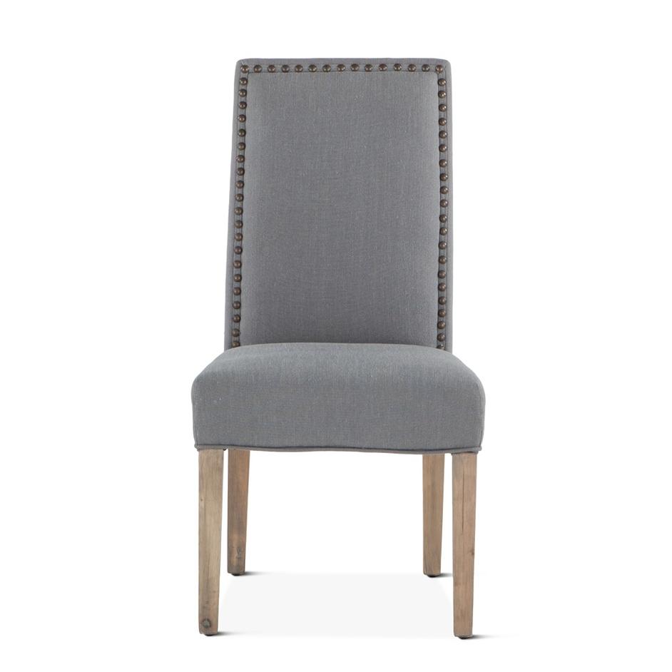 Jones Warm Gray Linen Dining Chair by Home Trends & Design