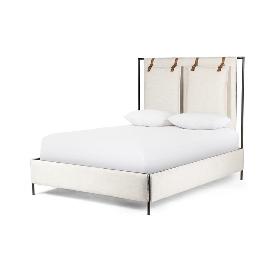 Leigh Upholstered Queen Bed - Hockney Ivory by Four Hands