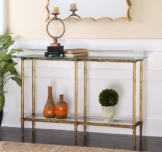Elenio Glass Console Table by Uttermost